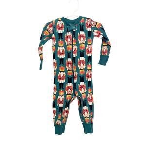 Hanna Andersson Baby Sleeper 18-24M Green Toy Soldiers Zip Christmas One Piece